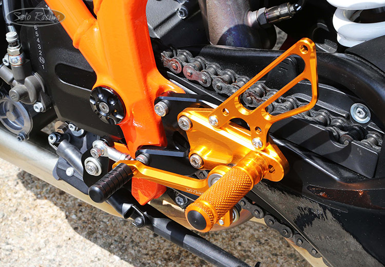 SATO RACING KTM 1290 Super Duke '14-'19 Rear Sets [L]-side with optional Reverse Shift Plate