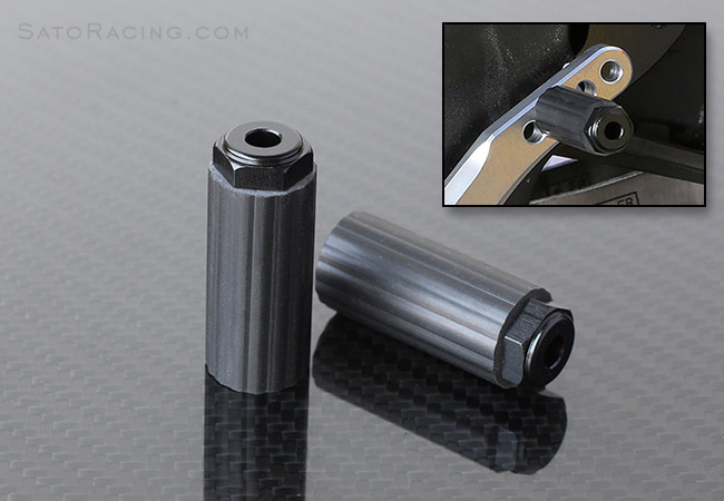 Sato Racing Anodized Black Short Rubber Pedal Tip for Sato Racing Rear Sets 