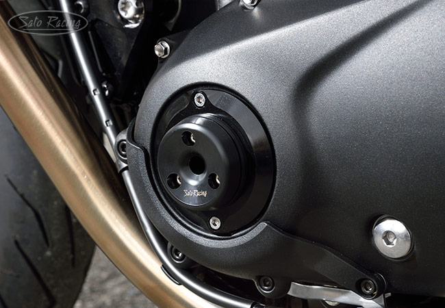 SATO RACING Triumph Timing Hole Plug (L-side) on a Speed Twin 1200